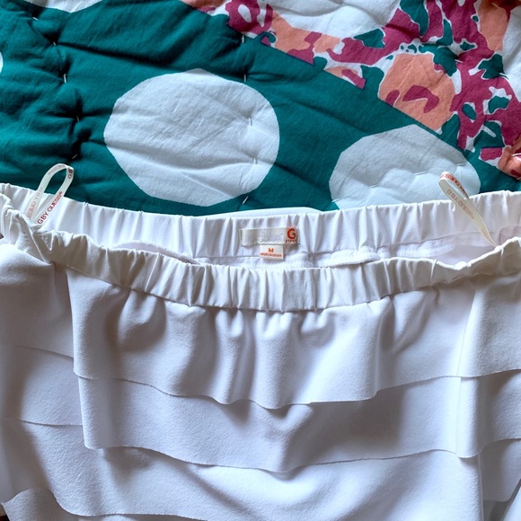 G by Guess White Tiered Ruffle Romper - Picture 6 of 7